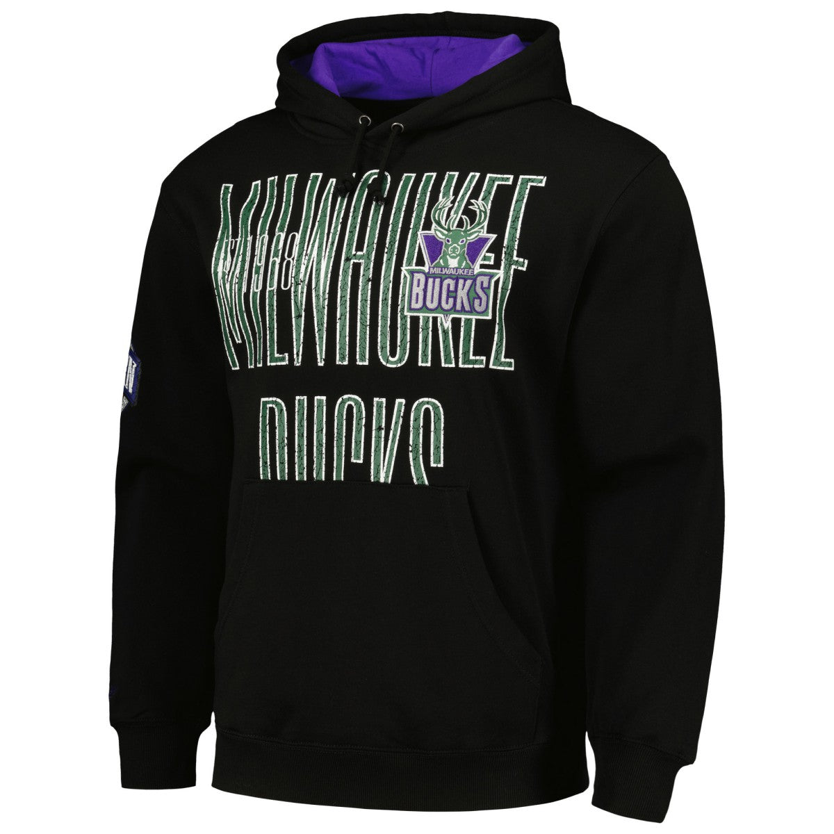 Mitchell & Ness - Milwaukee Bucks Hardwood Classics OG 2.0 Pullover Hoodie - Black