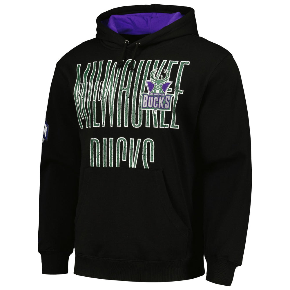 Mitchell & Ness - Milwaukee Bucks Hardwood Classics OG 2.0 Pullover Hoodie - Black