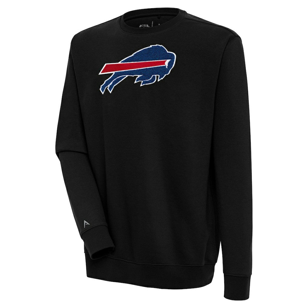 Buffalo Bills Antigua Victory Crewneck Pullover Sweatshirt Black - NFL