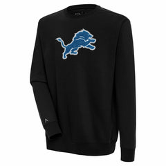 Detroit Lions Antigua Victory Crewneck Pullover Sweatshirt Black - NFL