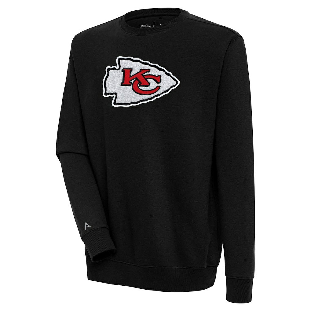 Kansas City Chiefs Antigua Victory Crewneck Pullover Sweatshirt Black - NFL