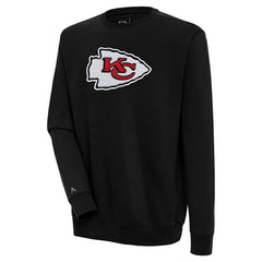 Kansas City Chiefs Antigua Victory Crewneck Pullover Sweatshirt Black - NFL