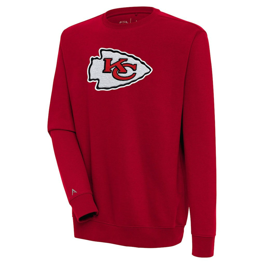 Kansas City Chiefs Antigua Victory Crewneck Pullover Sweatshirt Red - NFL