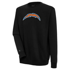 Los Angeles Chargers Antigua Victory Crewneck Pullover Sweatshirt Black - NFL
