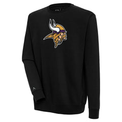 Minnesota Vikings Antigua Victory Crewneck Pullover Sweatshirt Black - NFL
