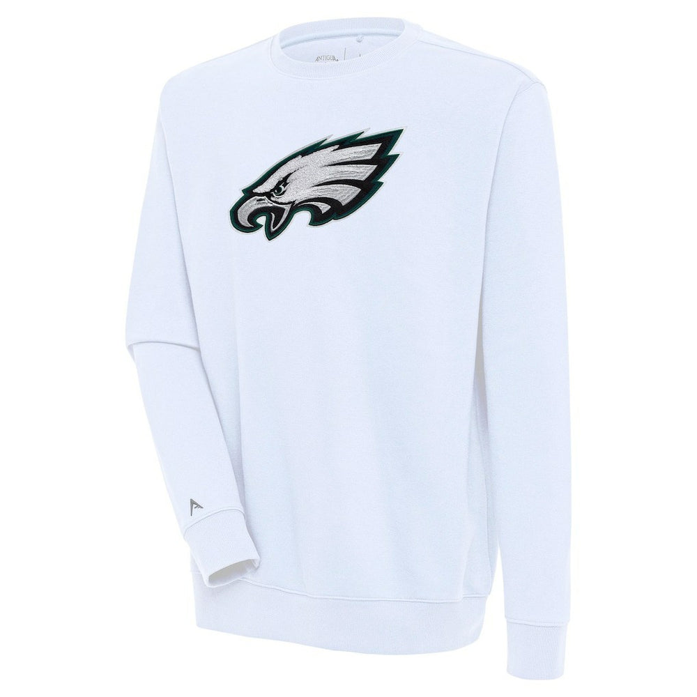 Philadelphia Eagles Antigua Victory Crewneck Pullover Sweatshirt White - NFL