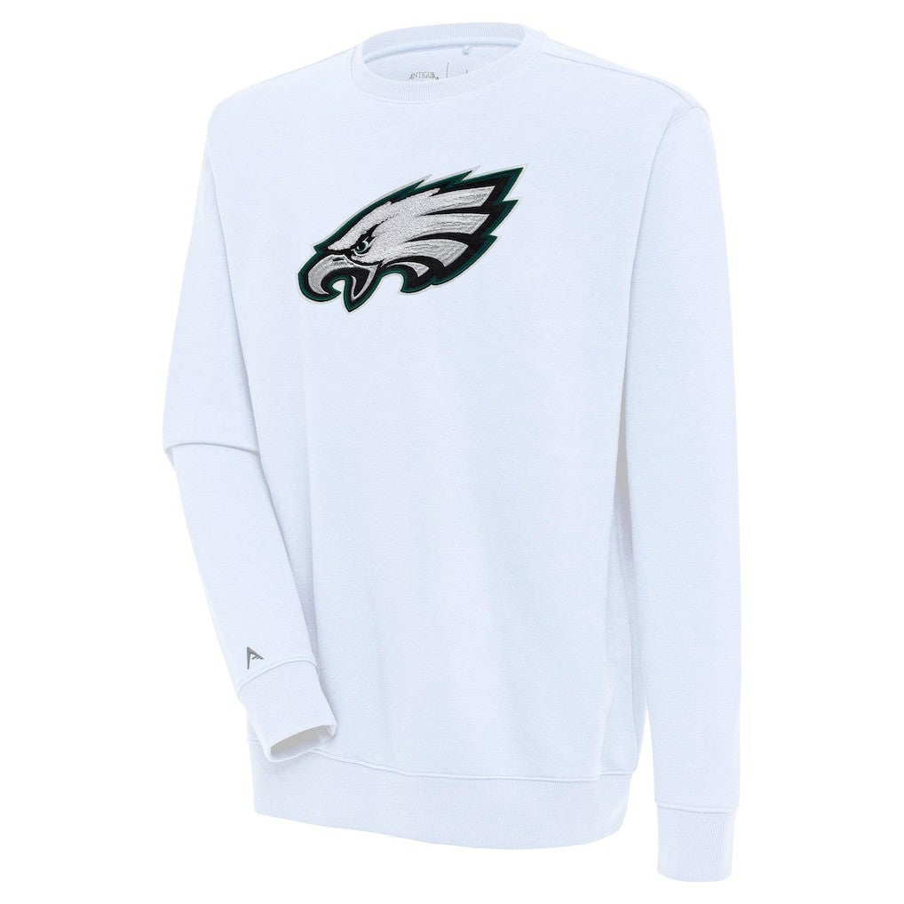 Philadelphia Eagles Antigua Victory Crewneck Pullover Sweatshirt White - NFL