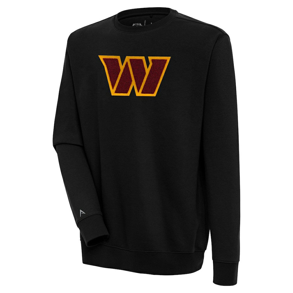Washington Commanders Antigua Victory Crewneck Pullover Sweatshirt Black - NFL