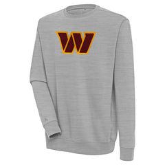 Washington Commanders Antigua Victory Crewneck Pullover Sweatshirt Heather Gray - NFL