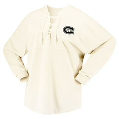 Montreal Canadiens - Fanatics Women's Original Six Lace-Up Spirit Jersey Long Sleeve T-Shirt Cream