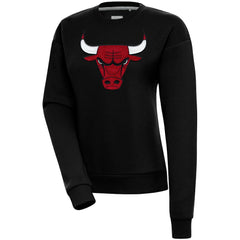 NBA - Chicago Bulls Antigua Women's Victory Crewneck Pullover Sweatshirt - Black