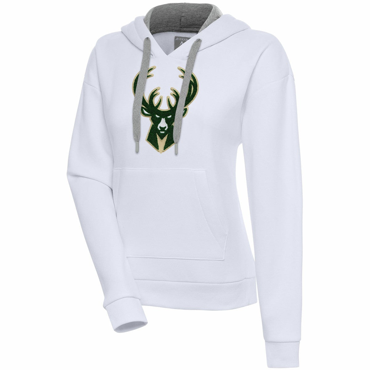NBA - Milwaukee Bucks Antigua Women's Victory Pullover Hoodie - White