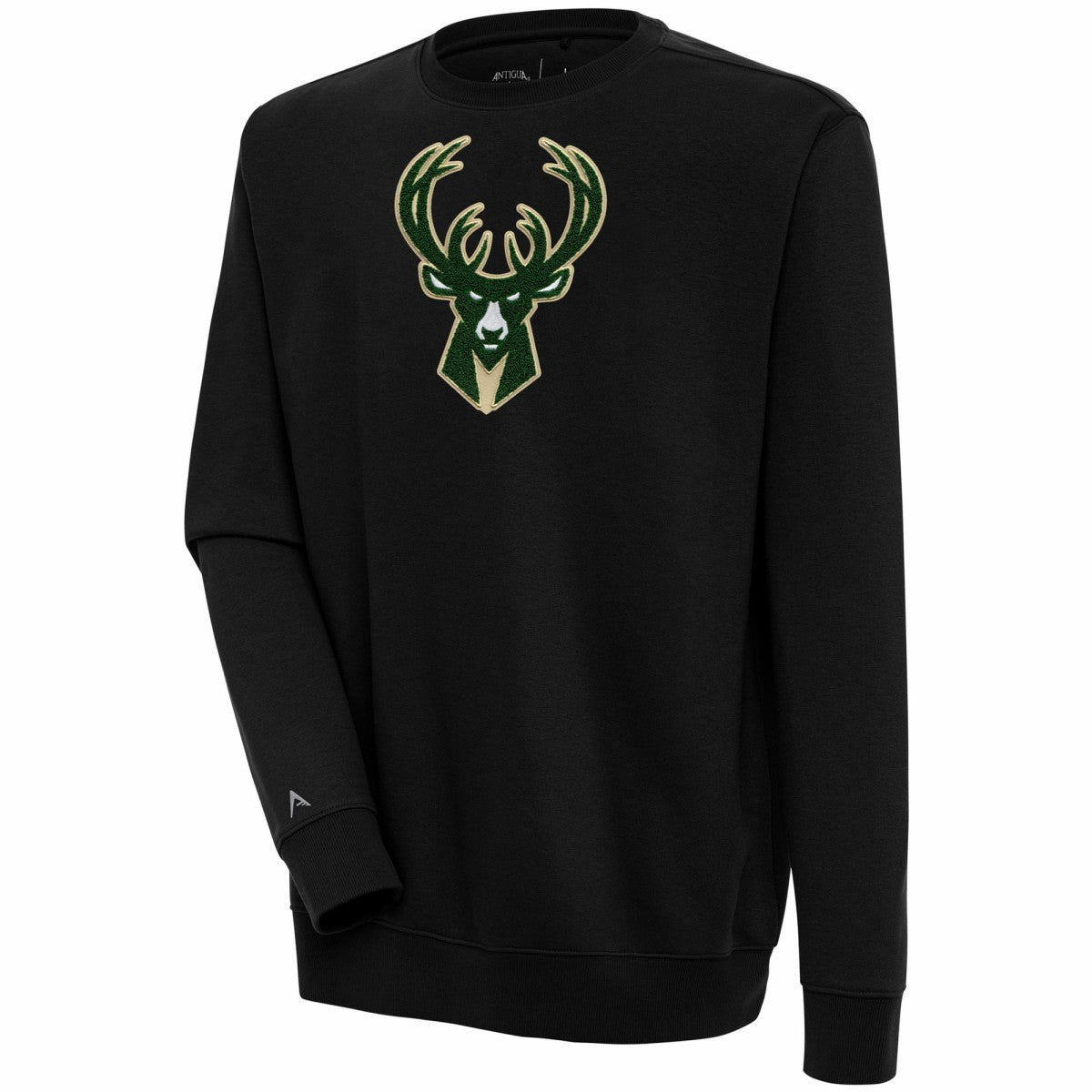 NBA - Milwaukee Bucks Antigua Victory Crewneck Pullover Sweatshirt - Black