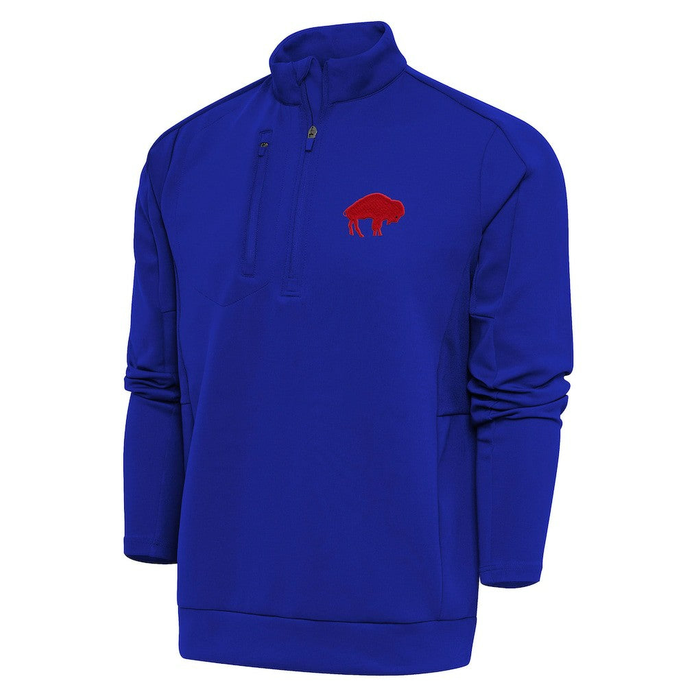 Buffalo Bills Adult Throwback Logo Generation Quarter-Zip Pullover Top Royal - NFL
