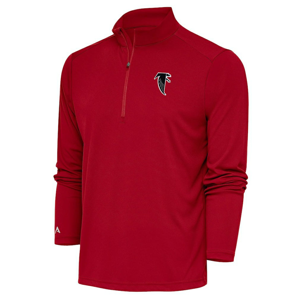 Atlanta Falcons Adult Throwback Logo Tribute Quarter-Zip Pullover Red - NFL