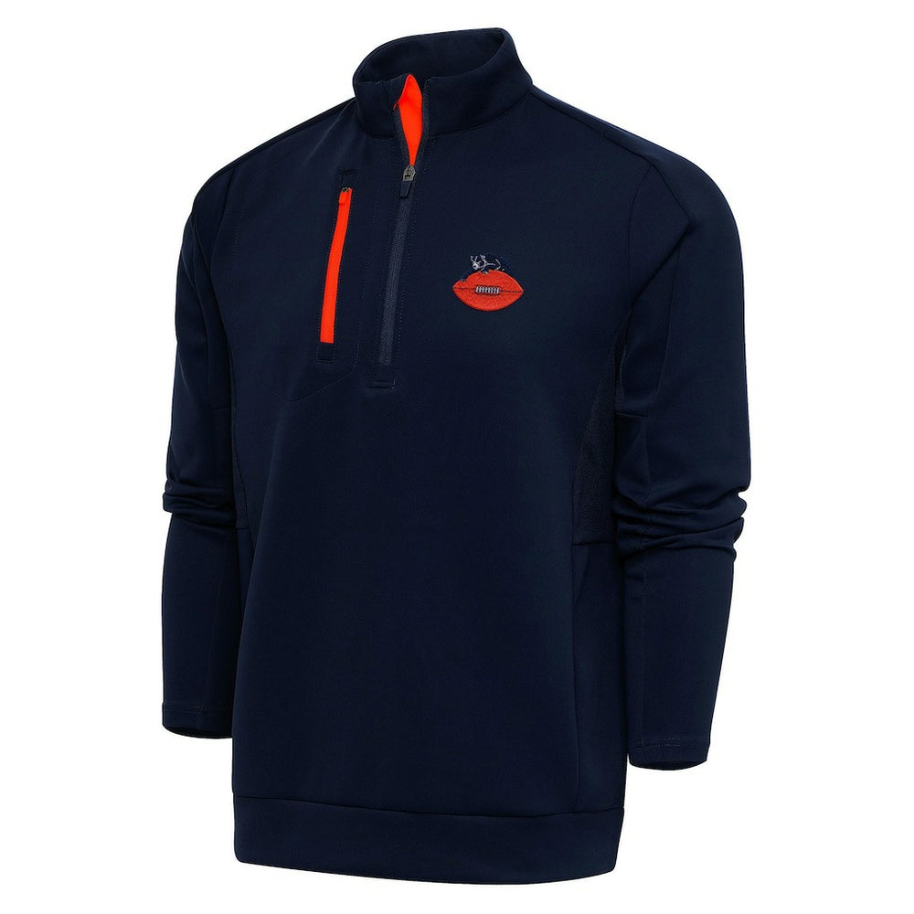 Chicago Bears Adult Throwback Logo Generation Quarter-Zip Pullover Top Navy - NFL