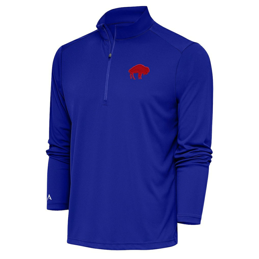 Buffalo Bills Adult Throwback Logo Tribute Quarter-Zip Pullover Royal - NFL