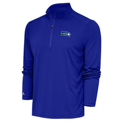 Seattle Seahawks Adult Throwback Logo Tribute Quarter-Zip Pullover Royal - NFL
