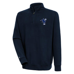 Indianapolis Colts Adult Throwback Logo Victory Quarter-Zip Pullover Top Navy - NFL