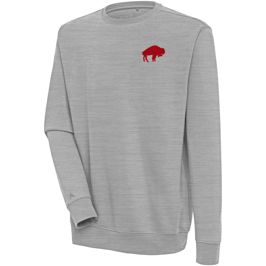 Buffalo Bills Adult Throwback Logo Victory Pullover Sweatshirt Heather Gray - NFL