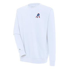 New England Patriots Adult Throwback Logo Victory Pullover Sweatshirt White - NFL