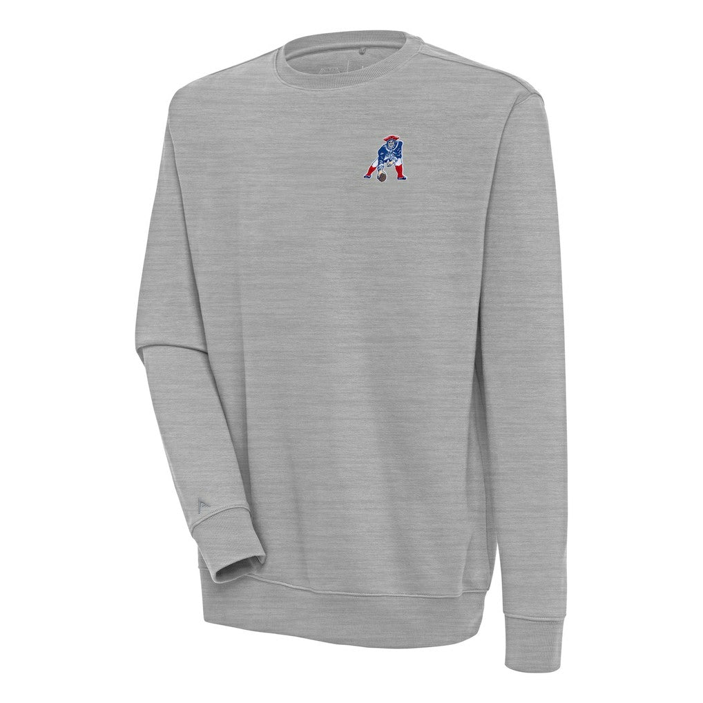 New England Patriots Adult Throwback Logo Victory Pullover Sweatshirt Heather Gray - NFL