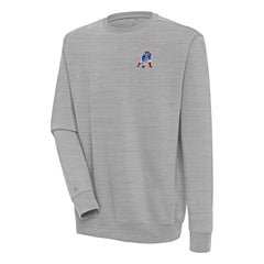 New England Patriots Adult Throwback Logo Victory Pullover Sweatshirt Heather Gray - NFL