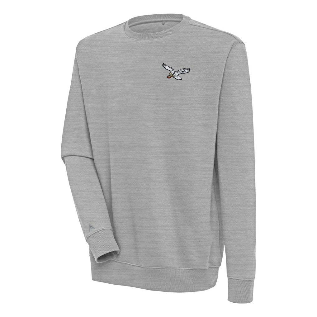 Philadelphia Eagles Adult Throwback Logo Victory Pullover Sweatshirt Heather Gray - NFL