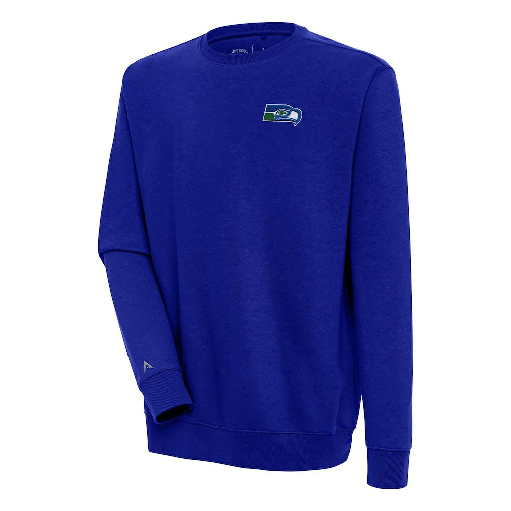 Seattle Seahawks Adult Throwback Logo Victory Pullover Sweatshirt Royal - NFL