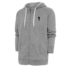 Atlanta Falcons Adult Throwback Logo Victory Full-Zip Hoodie Heather Gray - NFL