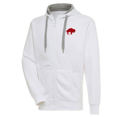 Buffalo Bills Adult Throwback Logo Victory Full-Zip Hoodie White - NFL