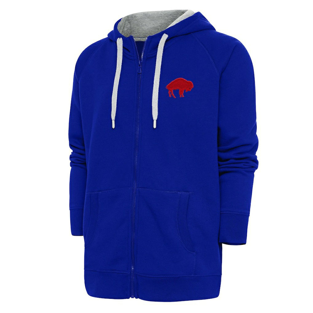 Buffalo Bills Adult Throwback Logo Victory Full-Zip Hoodie Royal - NFL
