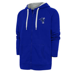 Indianapolis Colts Adult Throwback Logo Victory Full-Zip Hoodie Royal - NFL