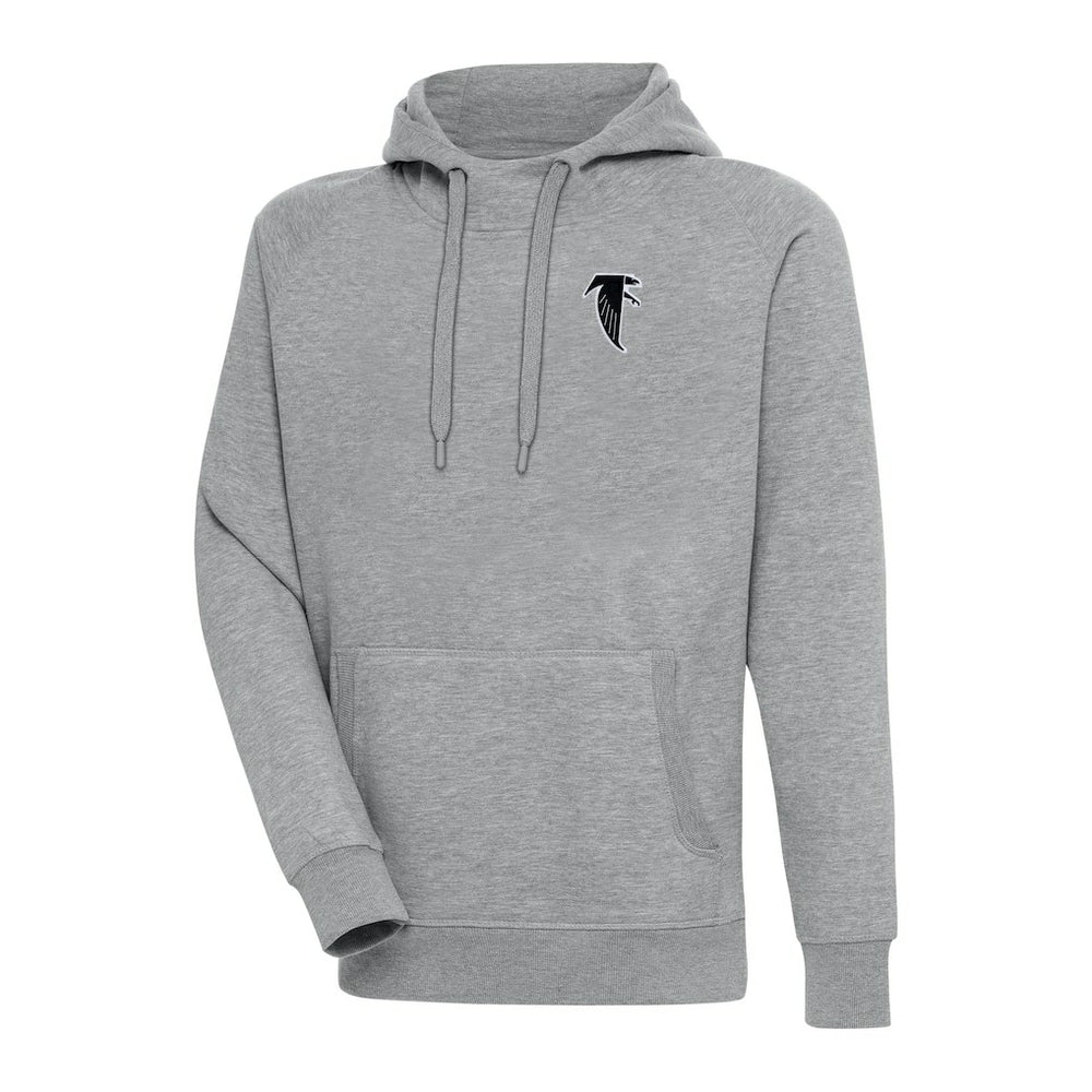 Atlanta Falcons Adult Throwback Logo Victory Pullover Hoodie Heather Gray - NFL