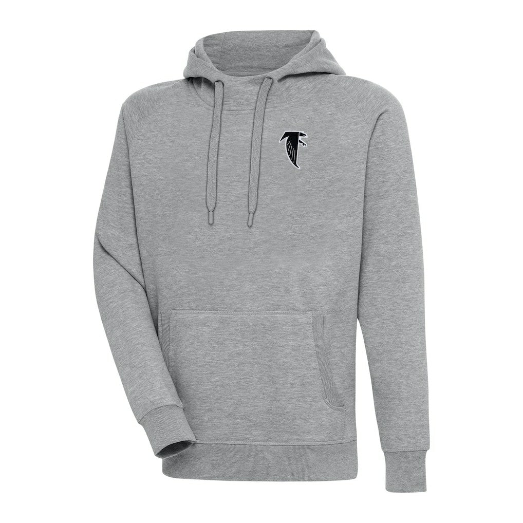 Atlanta Falcons Adult Throwback Logo Victory Pullover Hoodie Heather Gray - NFL