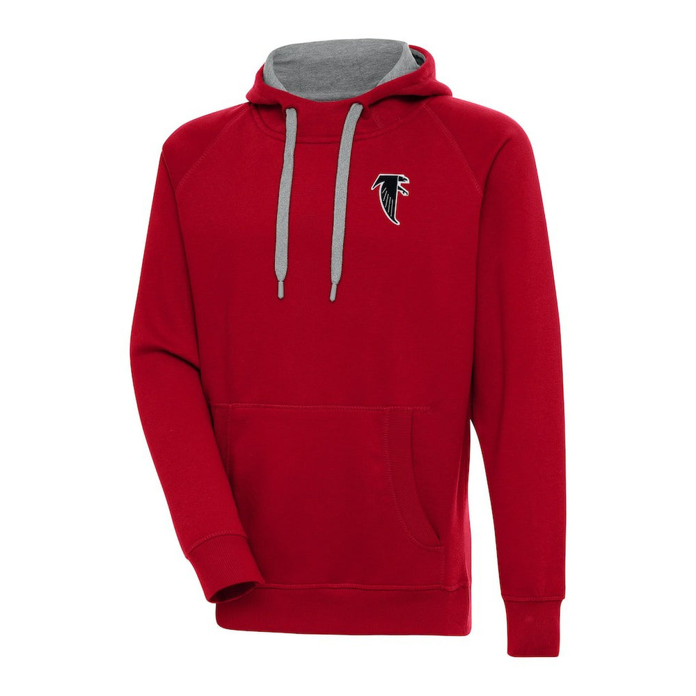 Atlanta Falcons Adult Throwback Logo Victory Pullover Hoodie Red - NFL