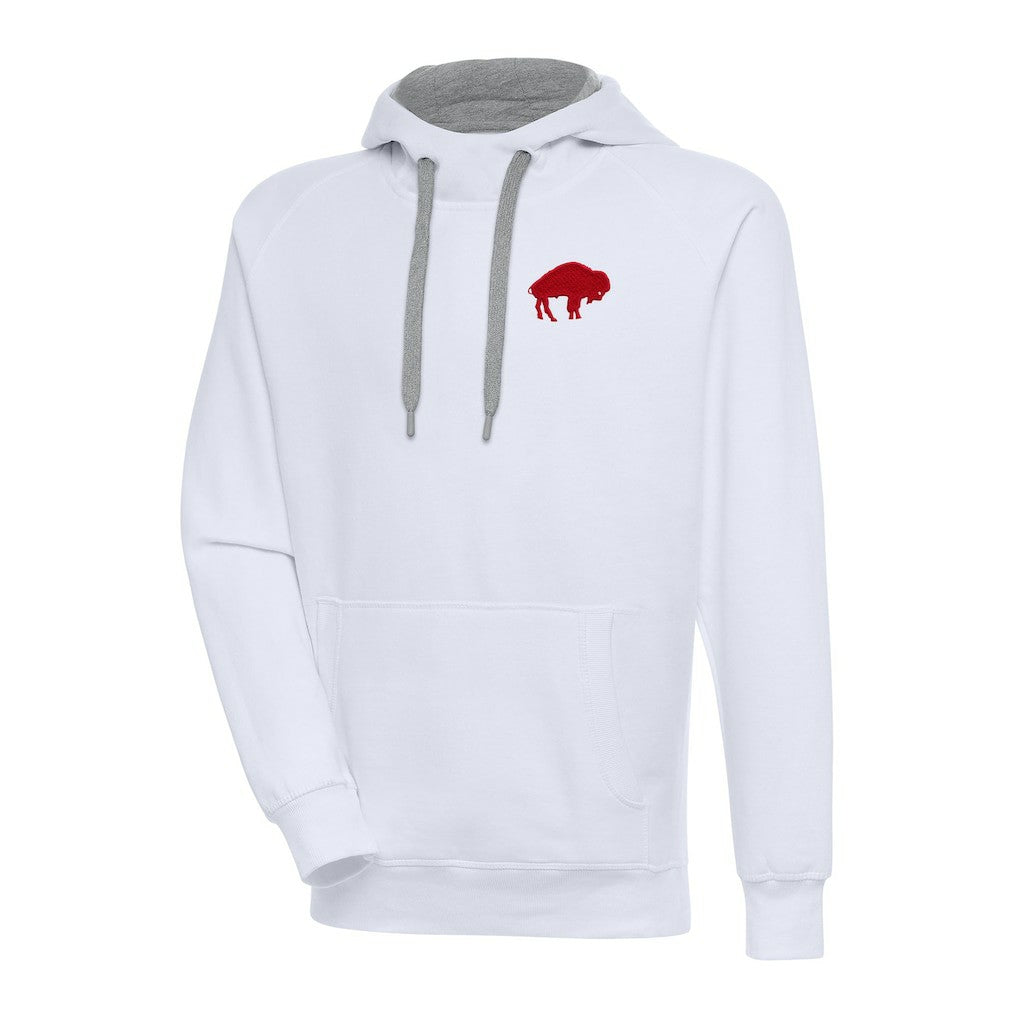 Buffalo Bills Adult Throwback Logo Victory Pullover Hoodie White - NFL