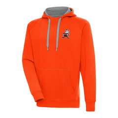 Cleveland Browns Adult Throwback Logo Victory Pullover Hoodie Orange - NFL
