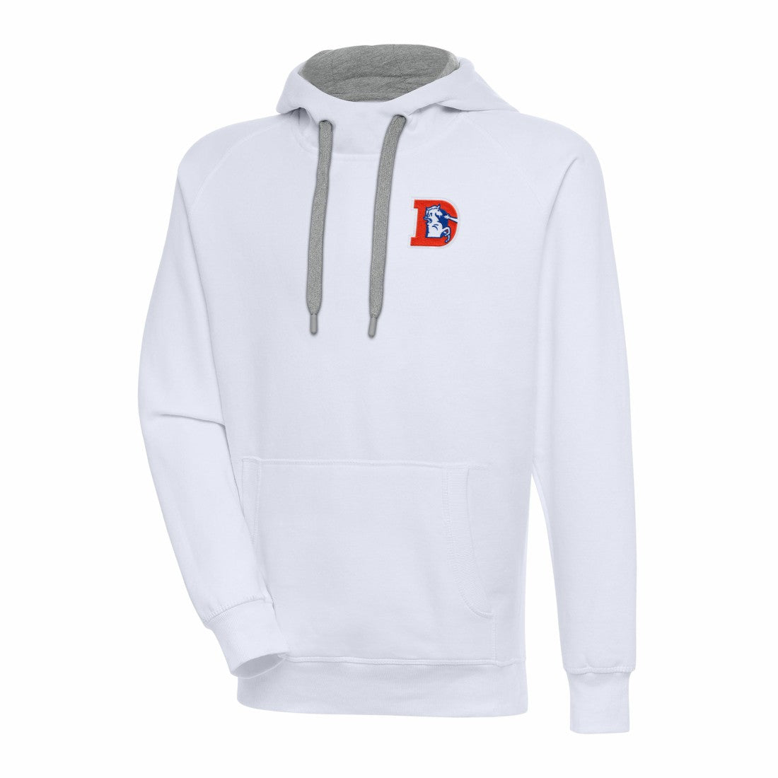 Denver Broncos Adult Throwback Logo Victory Pullover Hoodie White - NFL