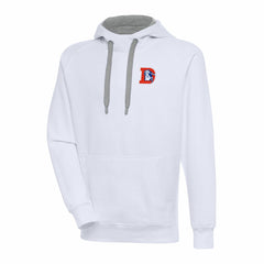 Denver Broncos Adult Throwback Logo Victory Pullover Hoodie White - NFL