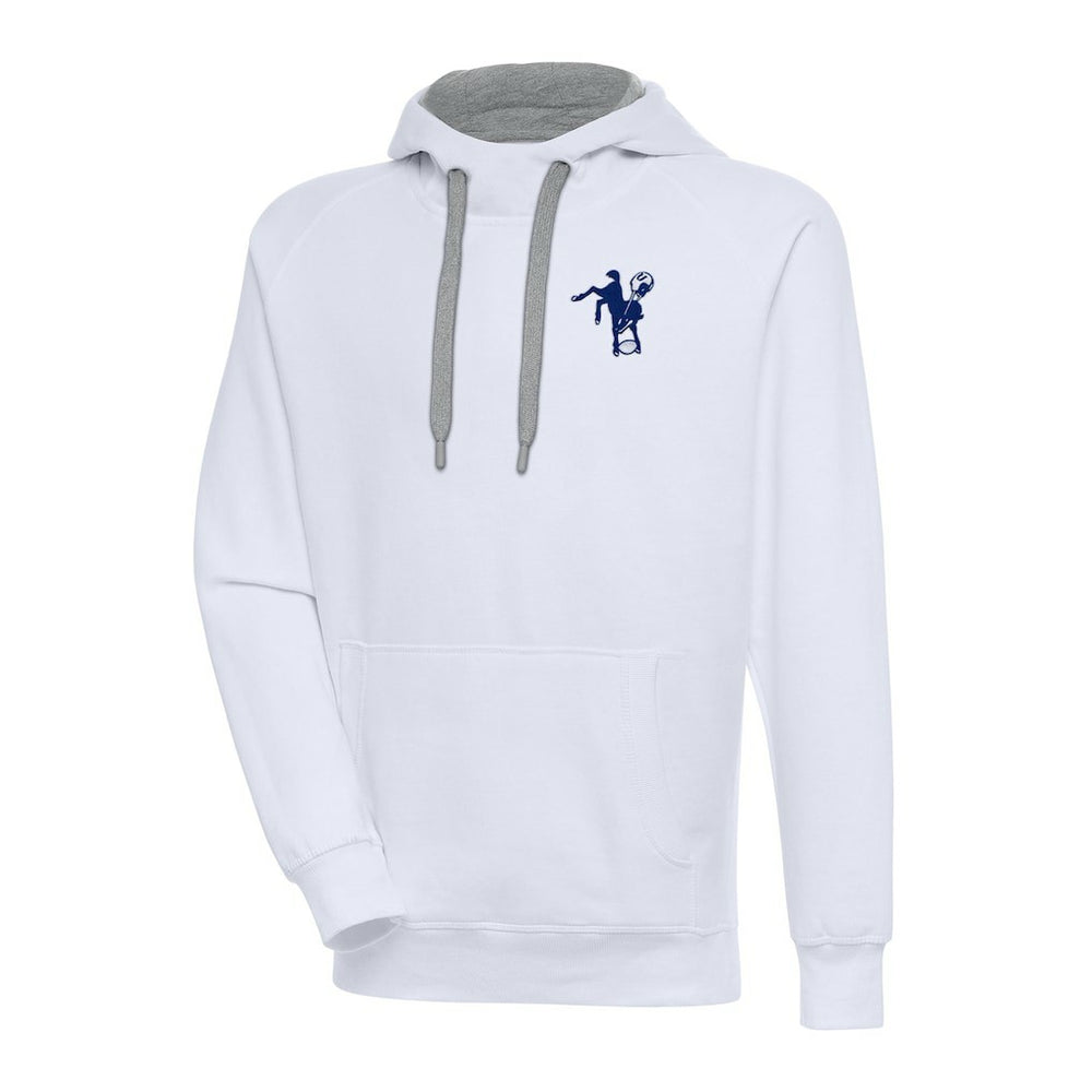 Indianapolis Colts Adult Throwback Logo Victory Pullover Hoodie White - NFL