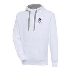 New England Patriots Adult Throwback Logo Victory Pullover Hoodie White - NFL