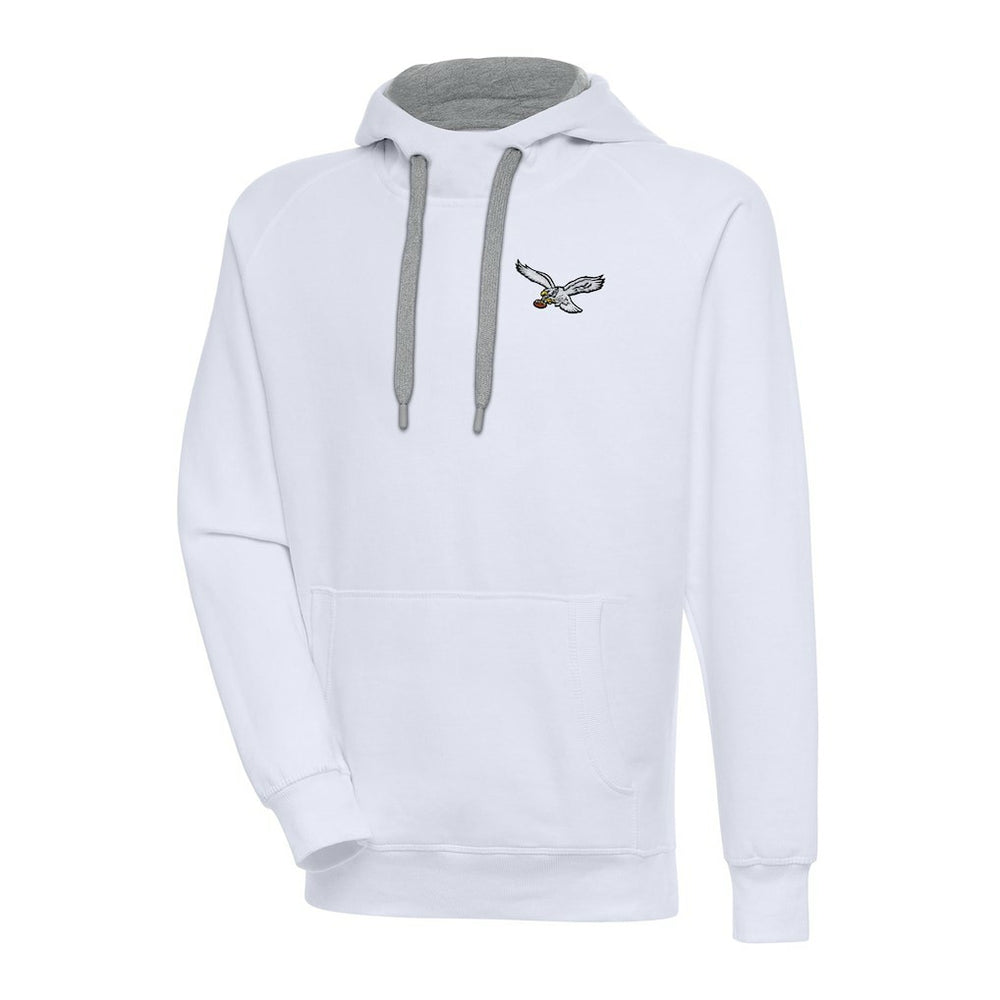 Philadelphia Eagles Adult Throwback Logo Victory Pullover Hoodie White - NFL