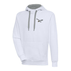 Philadelphia Eagles Adult Throwback Logo Victory Pullover Hoodie White - NFL