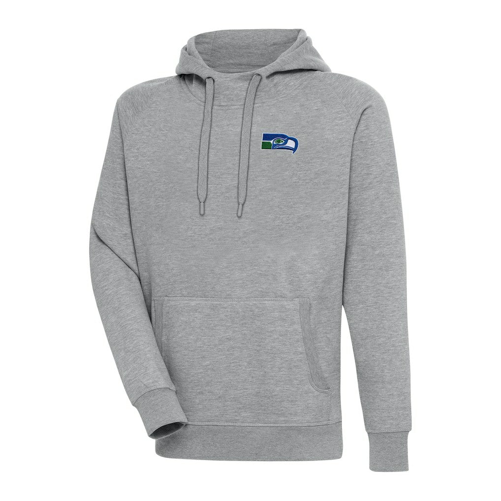 Seattle Seahawks Adult Throwback Logo Victory Pullover Hoodie Heather Gray - NFL