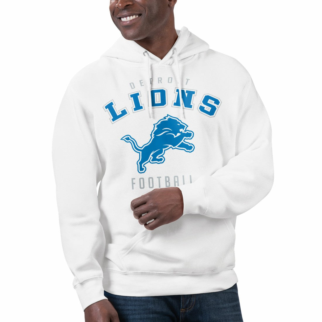 Detroit Lions Starter Unisex Logo Graphic Pullover Hoodie White - NFL