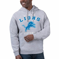 Detroit Lions Starter Unisex Logo Graphic Pullover Hoodie Heather Gray - NFL