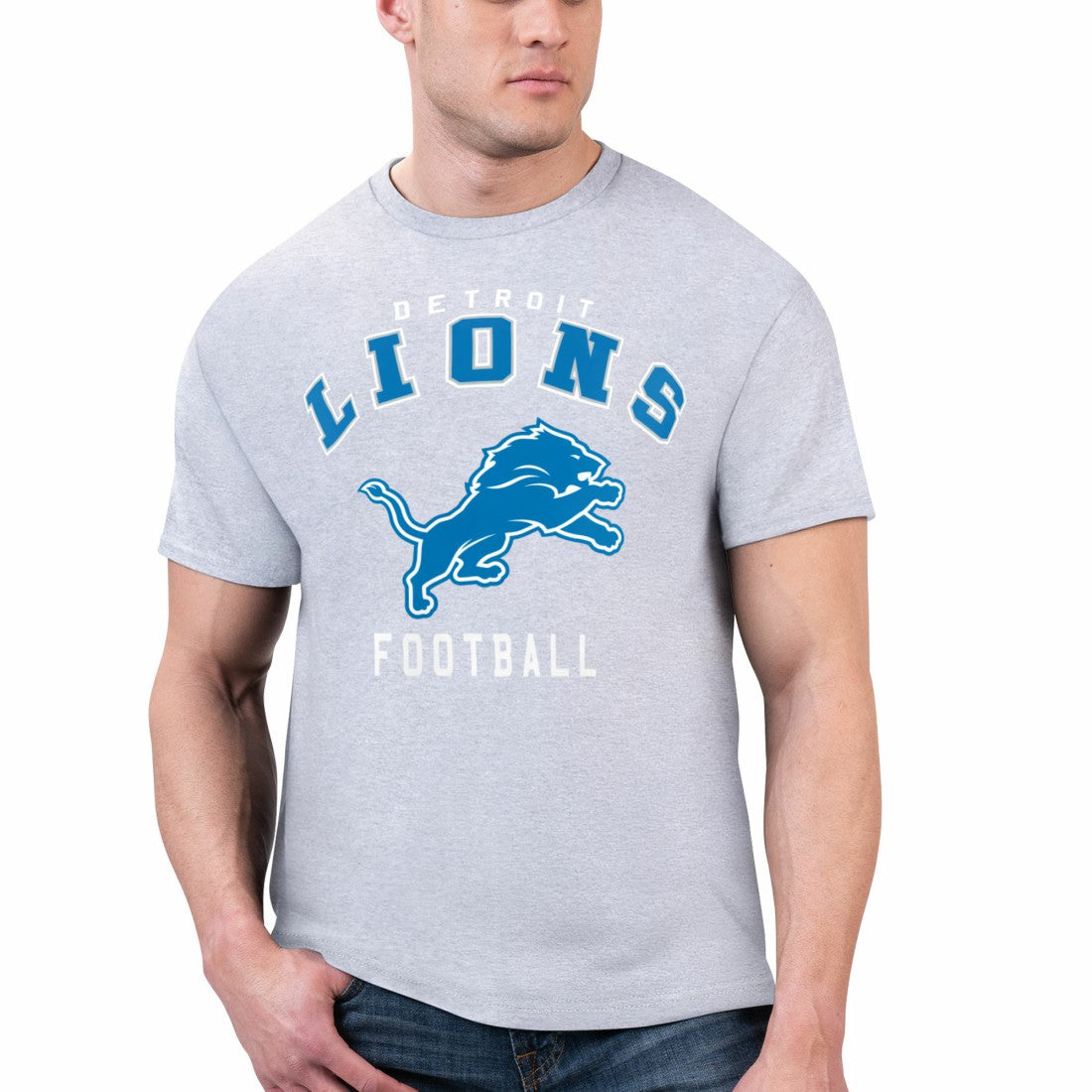Detroit Lions Starter Logo Graphic T-Shirt Gray - NFL