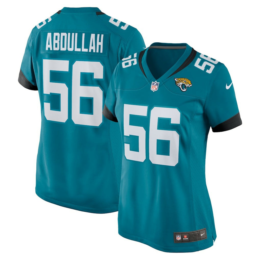 Yasir Abdullah Jacksonville Jaguars Women's Team Game Jersey Teal - Nike