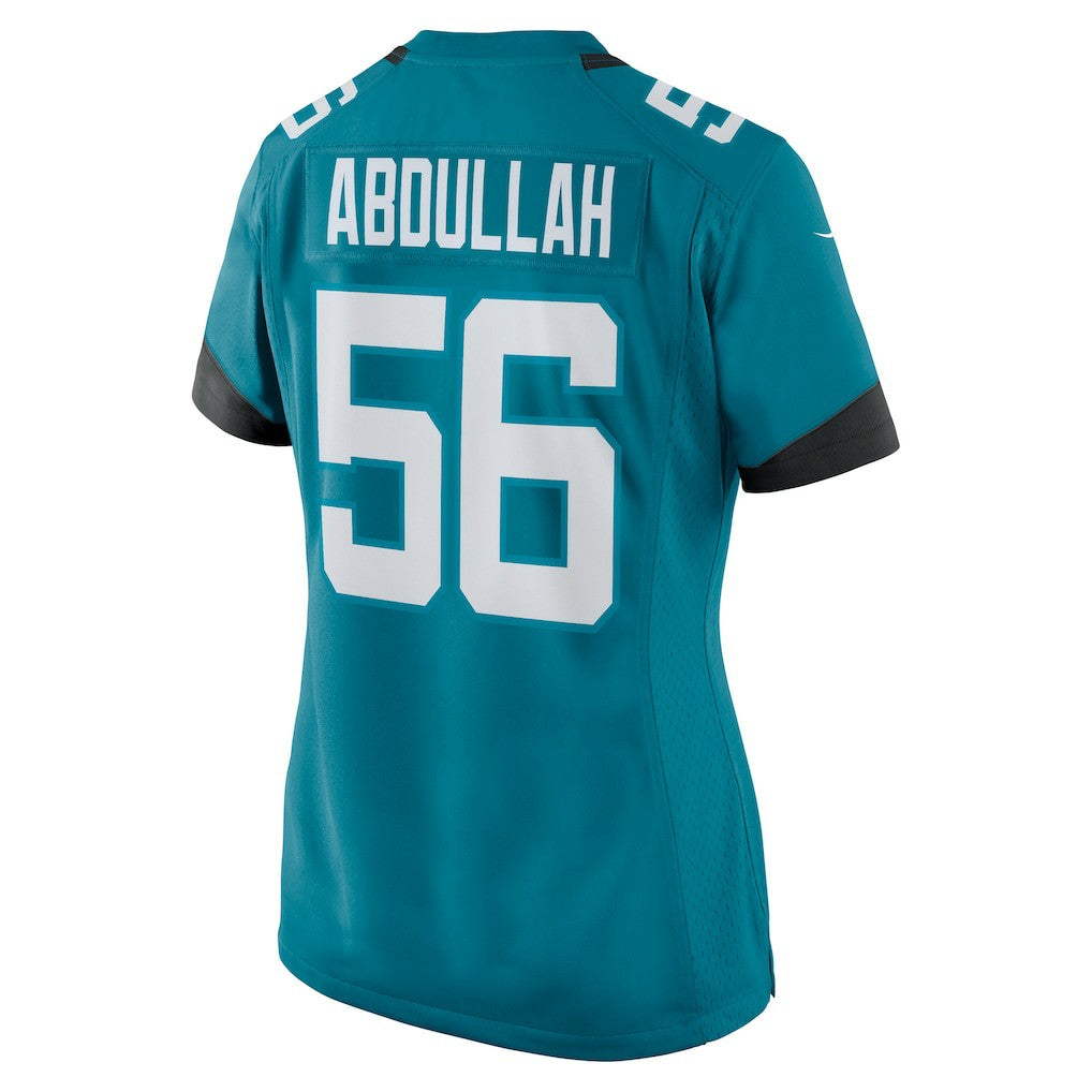 Yasir Abdullah Jacksonville Jaguars Women's Team Game Jersey Teal - Nike